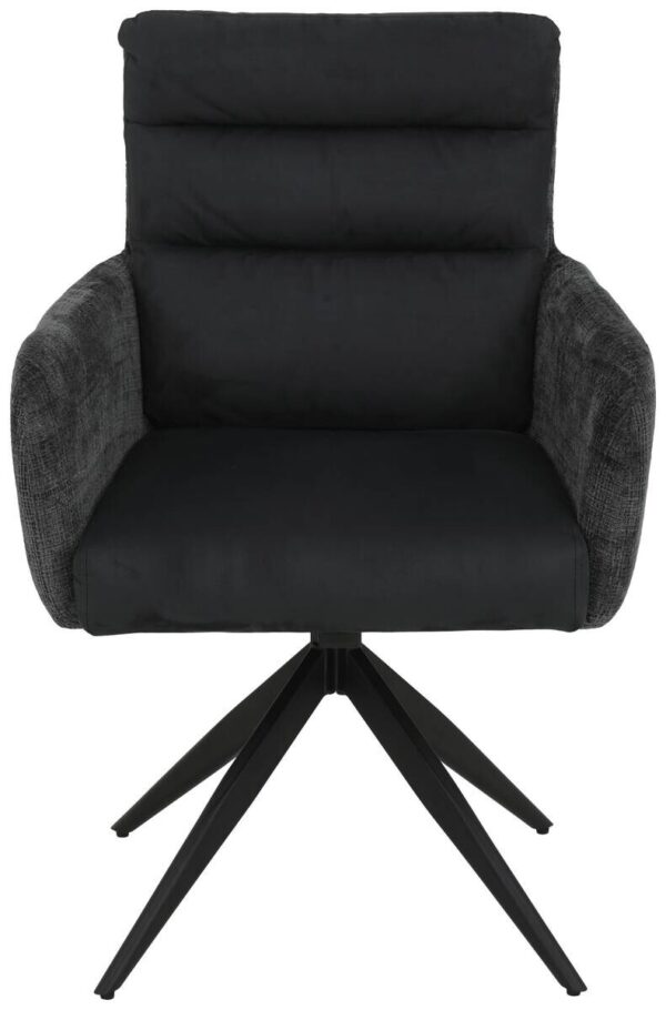 Armlehnstuhl Leandra, 2er-Set anthrazit Microfaser Webstoff B/H/T: ca. 63x92x69 cm – Bild 2