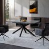 Armlehnstuhl Leandra, 2er-Set anthrazit Microfaser Webstoff B/H/T: ca. 63x92x69 cm – Bild 3