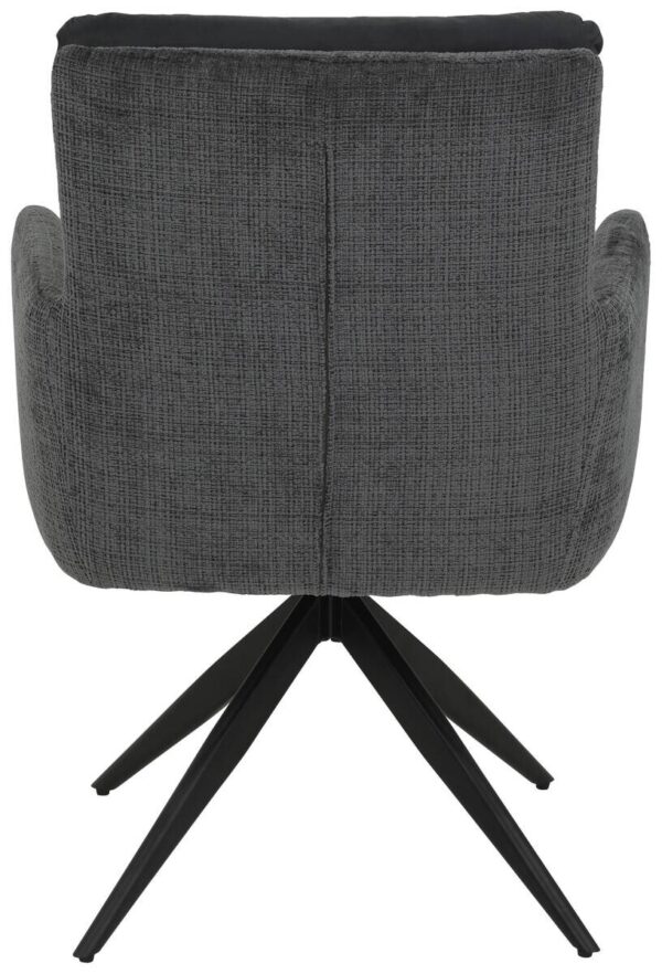 Armlehnstuhl Leandra, 2er-Set anthrazit Microfaser Webstoff B/H/T: ca. 63x92x69 cm – Bild 4