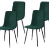 Stuhl Leipzig, 4er-Set moosgrün Microfaser B/H/T: ca. 44x92x54 cm – Bild 4