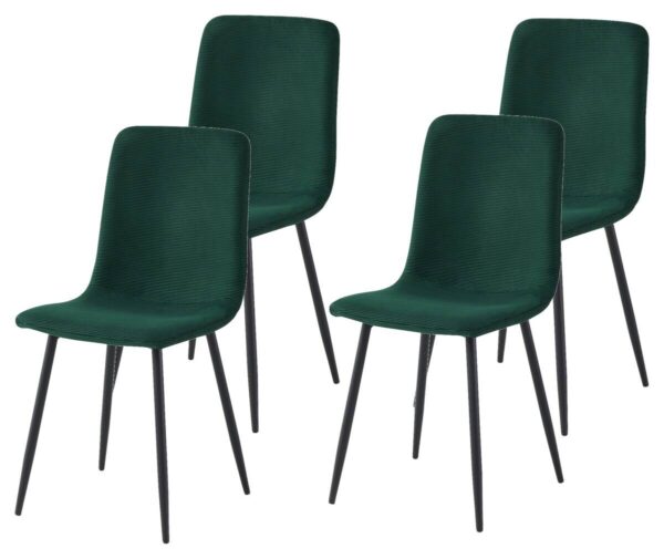Stuhl Leipzig, 4er-Set moosgrün Microfaser B/H/T: ca. 44x92x54 cm – Bild 4