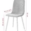 Stuhl Leipzig, 4er-Set anthrazit Microfaser B/H/T: ca. 44x92x54 cm – Bild 3