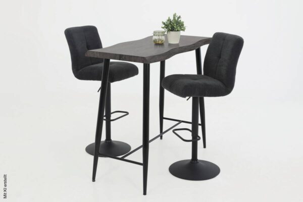 Barhocker Leni I, 2er-Set anthrazit B/H/T: ca. 44x124x57 cm Barhocker Leni I, 2er-Set anthrazit B/H/T: ca. 44x124x57 cm – Bild 2