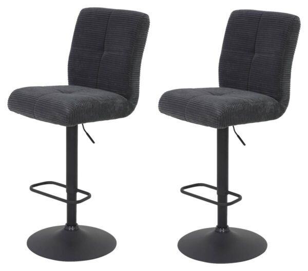 Barhocker Leni I, 2er-Set anthrazit B/H/T: ca. 44x124x57 cm Barhocker Leni I, 2er-Set anthrazit B/H/T: ca. 44x124x57 cm – Bild 3