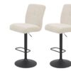 Barhocker Leni I, 2er-Set creme Microfaser B/H/T: ca. 44x124x57 cm Barhocker Leni I, 2er-Set creme Microfaser B/H/T: ca. 44x124x57 cm – Bild 2