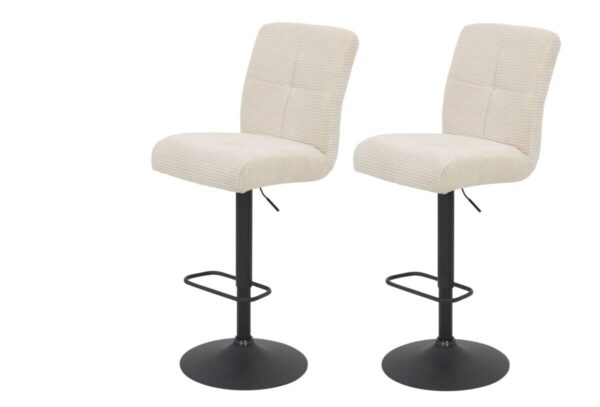 Barhocker Leni I, 2er-Set creme Microfaser B/H/T: ca. 44x124x57 cm Barhocker Leni I, 2er-Set creme Microfaser B/H/T: ca. 44x124x57 cm – Bild 2
