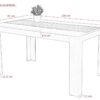 Essgruppe Lilo weiß Beton Holzwerkstoff B/H/T: ca. 138x76x80 cm – Bild 2