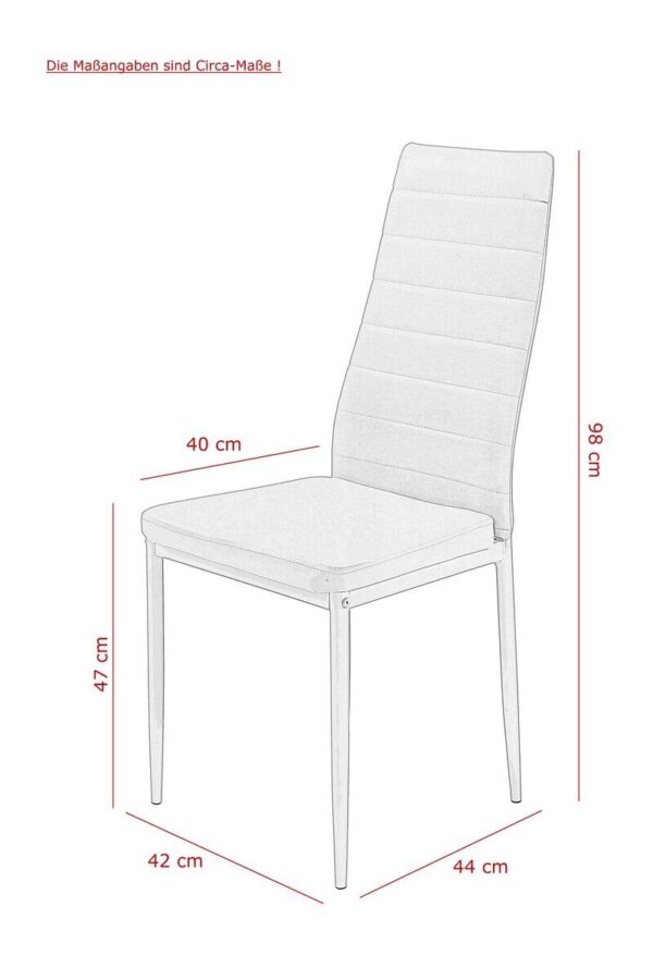 Essgruppe Lilo weiß Beton Holzwerkstoff B/H/T: ca. 138x76x80 cm – Bild 3