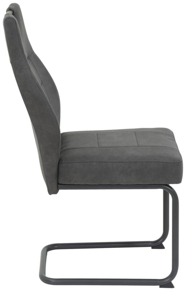 Schwingstuhl Linda II, 2er-Set anthrazit Metall Microfaser B/H/T: ca. 44x97x65 cm – Bild 5