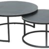 Couchtisch Luis II grau Marmoroptik schwarz H/D: ca. 41x80 cm – Bild 3