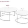 Couchtisch Luis II grau Marmoroptik schwarz H/D: ca. 41x80 cm – Bild 4