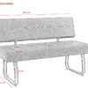 Sitzbank Luise I grau Microfaser B/H/T: ca. 140x90x64 cm Sitzbank Luise I grau Microfaser B/H/T: ca. 140x90x64 cm – Bild 2