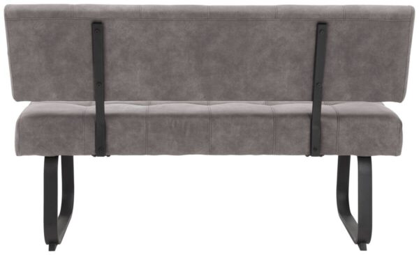 Sitzbank Luise I grau Microfaser B/H/T: ca. 140x90x64 cm Sitzbank Luise I grau Microfaser B/H/T: ca. 140x90x64 cm – Bild 4