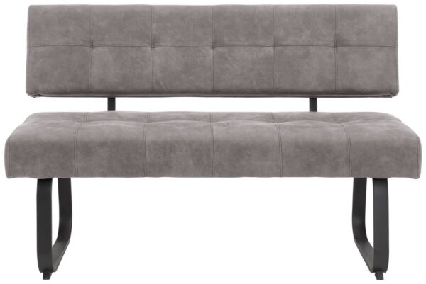 Sitzbank Luise I grau Microfaser B/H/T: ca. 140x90x64 cm Sitzbank Luise I grau Microfaser B/H/T: ca. 140x90x64 cm – Bild 5