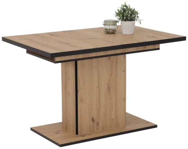Essgruppe Luise II Eiche anthrazit Microfaser B/H/T: ca. 160x76x80 cm – Bild 4