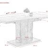 Essgruppe Luise II grau Microfaser B/H/T: ca. 160x76x80 cm – Bild 2
