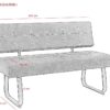 Essgruppe Luise II grau Microfaser B/H/T: ca. 160x76x80 cm – Bild 4