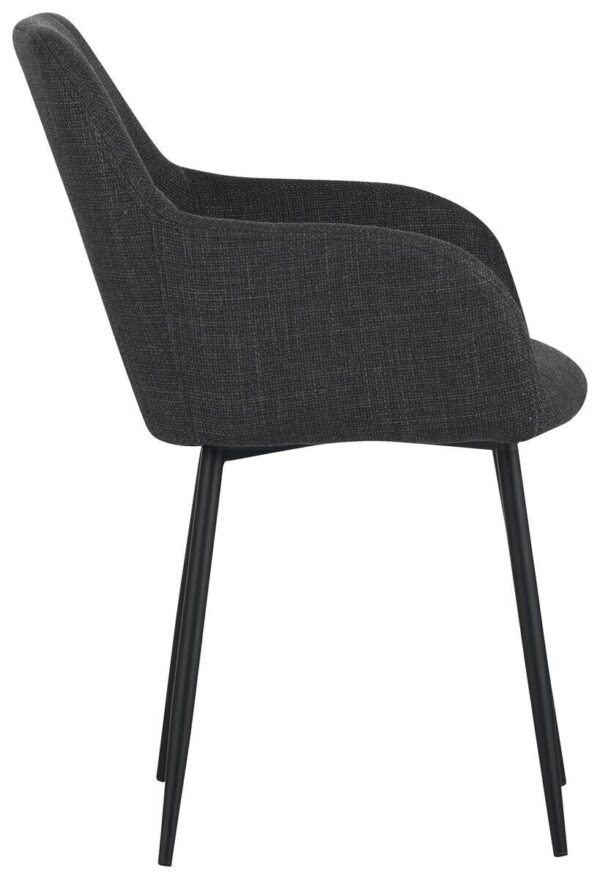 Armlehnstuhl Maria anthrazit Microfaser Webstoff B/H/T: ca. 55x84x61 cm – Bild 5