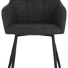 Armlehnstuhl Maria, 2er-Set anthrazit Microfaser Webstoff B/H/T: ca. 55x84x61 cm – Bild 3