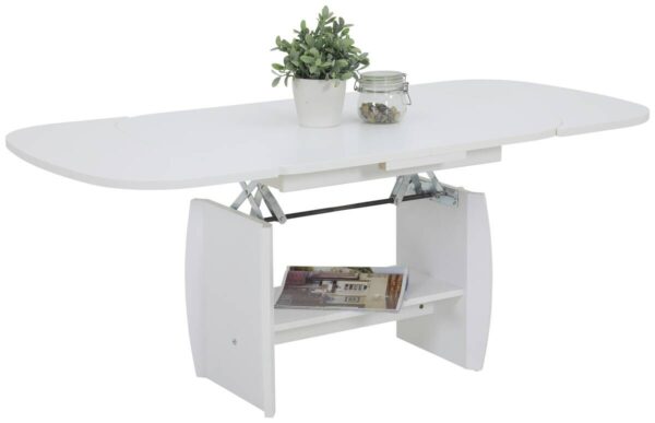 Couchtisch Michael III weiß B/H/T: ca. 142x62x68 cm – Bild 3