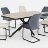 Schwingstuhl Oslo, 4er-Set beige Microfaser B/H/T: ca. 45x92x60 cm – Bild 5