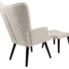 Sessel Paros beige Webstoff B/H/T: ca. 68x97x75 cm – Bild 2