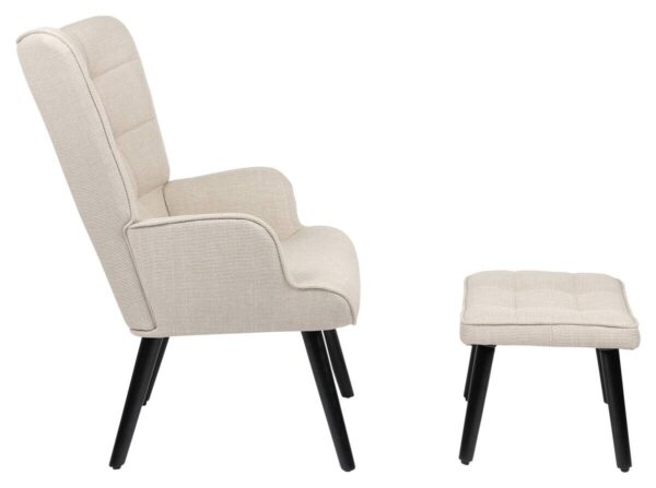 Sessel Paros beige Webstoff B/H/T: ca. 68x97x75 cm – Bild 4