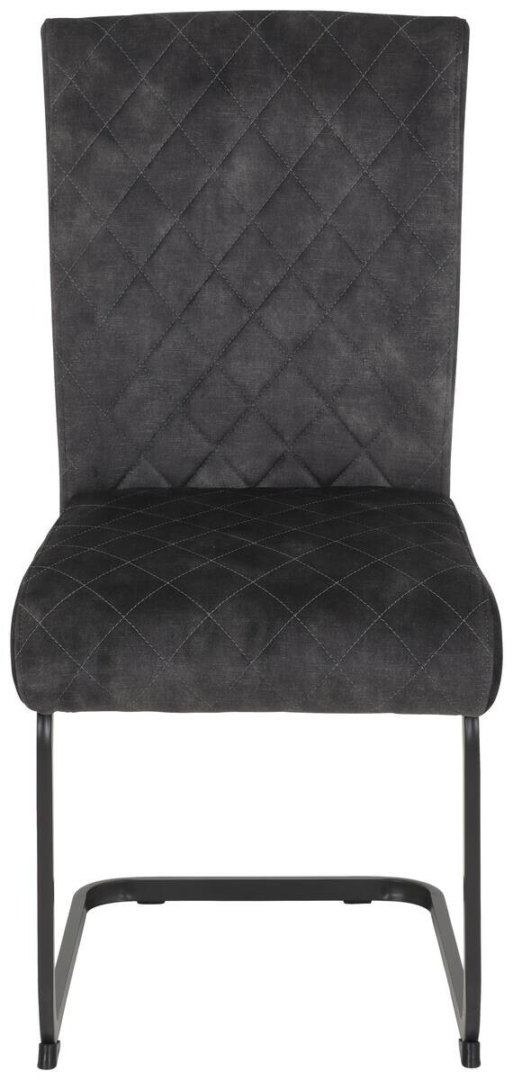 Schwingstuhl Rachel I, 2er-Set anthrazit Microfaser B/H/T: ca. 46x96x60 cm – Bild 3