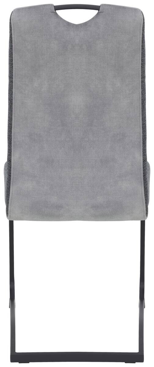 Schwingstuhl Riga, 2er-Set hellgrau Webstoff B/H/T: ca. 44x100x60 cm – Bild 4