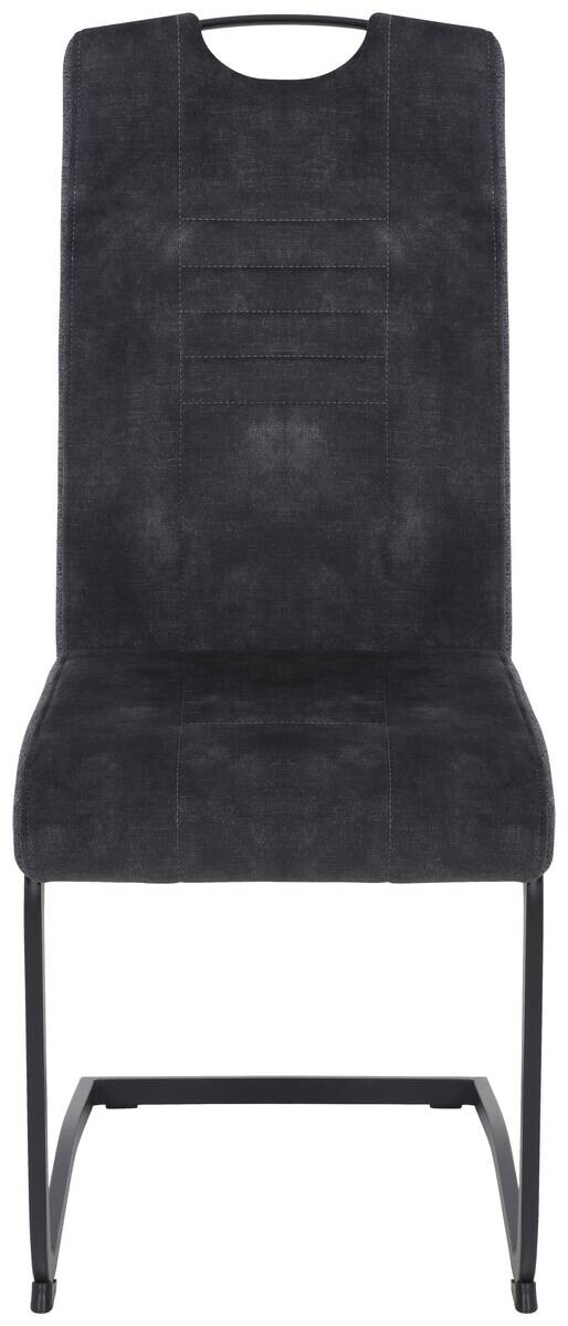Schwingstuhl Riga, 2er-Set anthrazit Webstoff B/H/T: ca. 44x100x60 cm – Bild 4