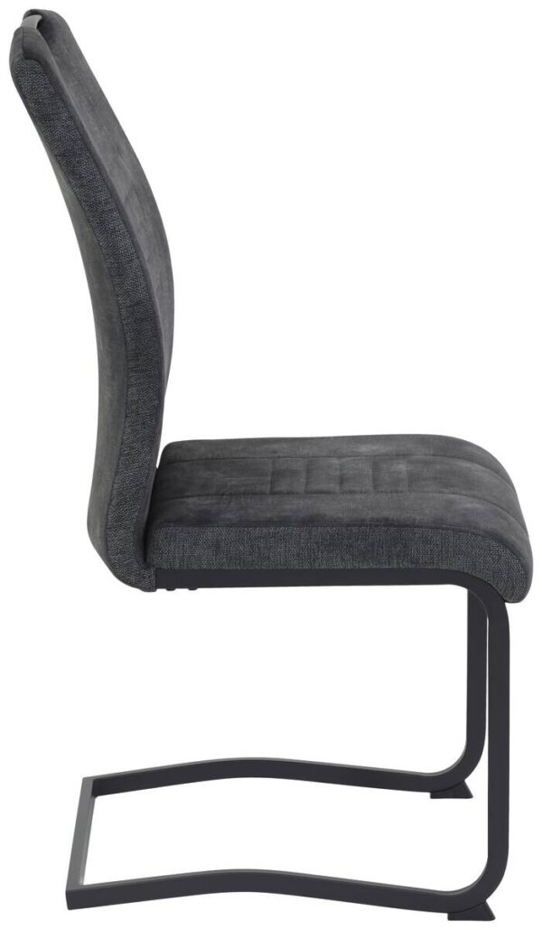 Schwingstuhl Riga, 2er-Set anthrazit Webstoff B/H/T: ca. 44x100x60 cm – Bild 5