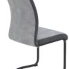 Schwingstuhl Riga, 4er-Set hellgrau Webstoff B/H/T: ca. 44x100x60 cm – Bild 4