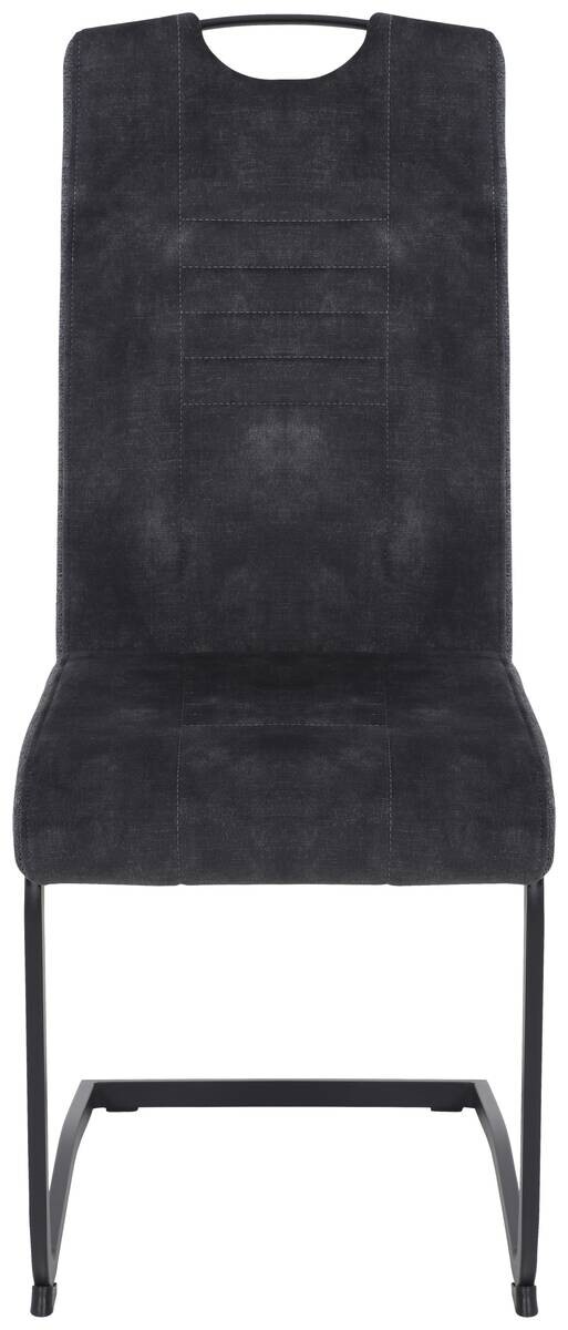 Schwingstuhl Riga, 4er-Set anthrazit Webstoff B/H/T: ca. 44x100x60 cm – Bild 4