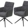 Sessel Udine, 2er-Set anthrazit Webstoff Microfaser B/H/T: ca. 62x90,5x66 cm Sessel Udine, 2er-Set anthrazit Webstoff Microfaser B/H/T: ca. 62x90,5x66 cm – Bild 3