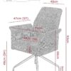 Armlehnstuhl Viktoria hellgrau Microfaser Webstoff B/H/T: ca. 71x93x68 cm – Bild 2
