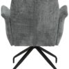Armlehnstuhl Viktoria hellgrau Microfaser Webstoff B/H/T: ca. 71x93x68 cm – Bild 3