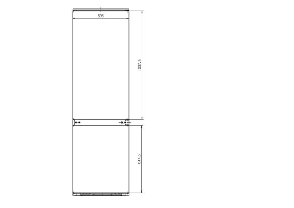PKM Einbaukühl-/Gefrierkombination GK225.4EEBN B/H/T: ca. 54x145x54 cm – Bild 2