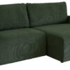 Ecksofa mit Bettfunktion und Bettkasten grün Microfaser B/H/T: ca. 227x92x146 cm – Bild 3