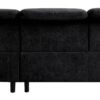 Ecksofa mit Bettfunktion und Bettkasten schwarz Microfaser B/H/T: ca. 270x104x170 cm – Bild 2