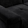 Ecksofa mit Bettfunktion und Bettkasten schwarz Microfaser B/H/T: ca. 270x104x170 cm – Bild 3