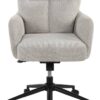 Drehstuhl Lenn hellgrau schwarz Metall Polyester – Bild 2