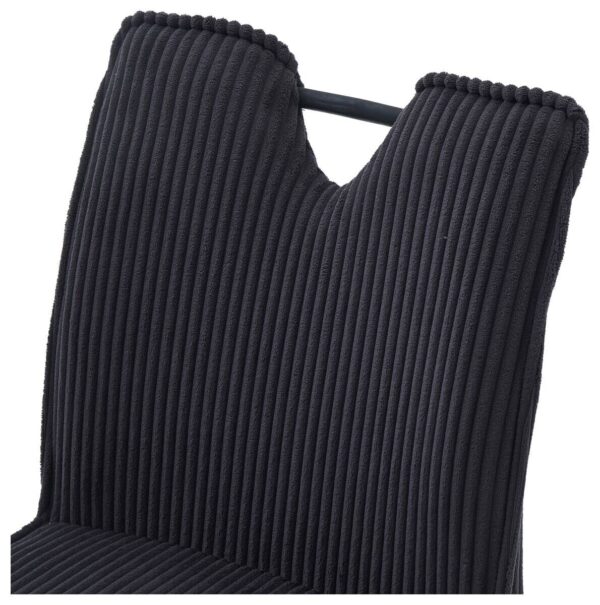 Stuhl Lara anthrazit Kord B/H/T: ca. 47x89x58 cm – Bild 5