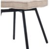 Stuhl Lara beige Kord B/H/T: ca. 47x89x58 cm – Bild 3
