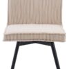 Stuhl Lara beige Kord B/H/T: ca. 47x89x58 cm – Bild 4