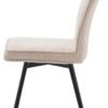 Stuhl Lara beige Kord B/H/T: ca. 47x89x58 cm – Bild 5