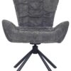 Drehstuhl Brest grau Webstoff B/H/T: ca. 67x91x65 cm – Bild 2