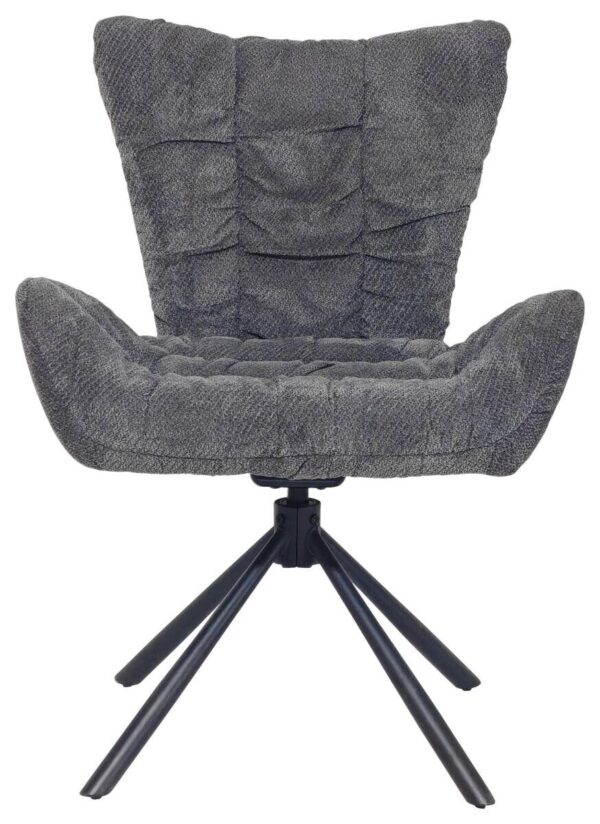 Drehstuhl Brest grau Webstoff B/H/T: ca. 67x91x65 cm – Bild 2