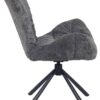 Drehstuhl Brest grau Webstoff B/H/T: ca. 67x91x65 cm – Bild 3