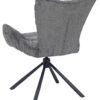 Drehstuhl Brest grau Webstoff B/H/T: ca. 67x91x65 cm – Bild 4