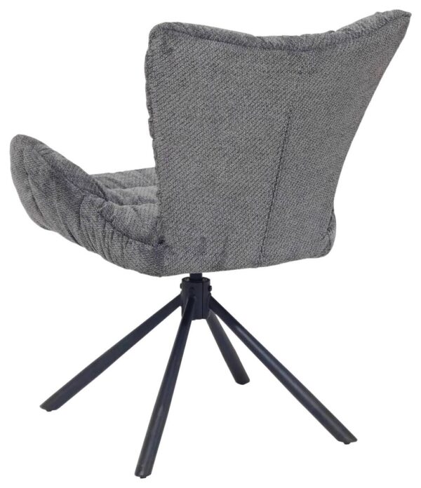Drehstuhl Brest grau Webstoff B/H/T: ca. 67x91x65 cm – Bild 4